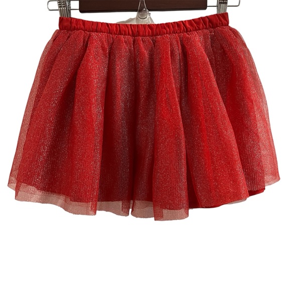 GYMBOREE SKIRT, Girls Size 10, Red Sparkly Tutu Skirt w/ Lining & Elastic Waist. - Picture 1 of 7